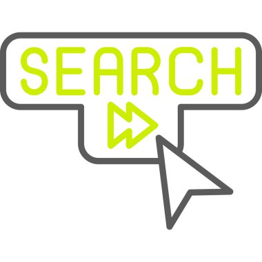 Arama simgesi vektör illüstrasyonu