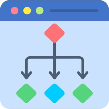 Web arayüzü simgesi, vektör illüstrasyonu