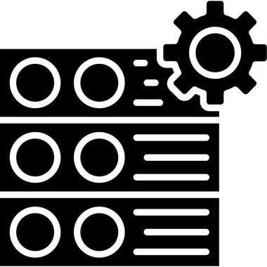 sunucu web sunucu simgesi, basit vektör illüstrasyonu