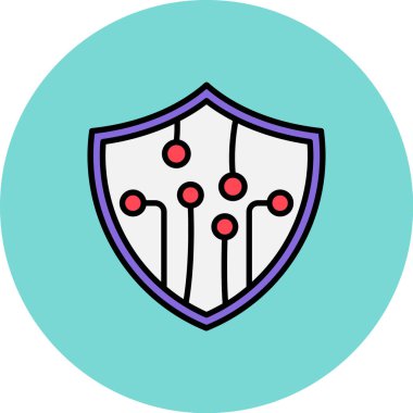 Kalkan. Web simgesi basit illüstrasyon