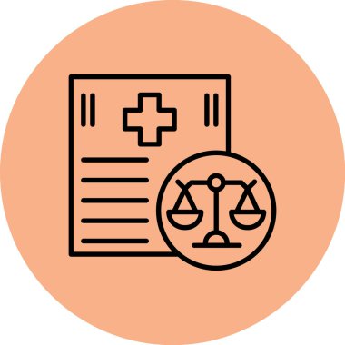 Hukuk simgesinin vektör illüstrasyonu