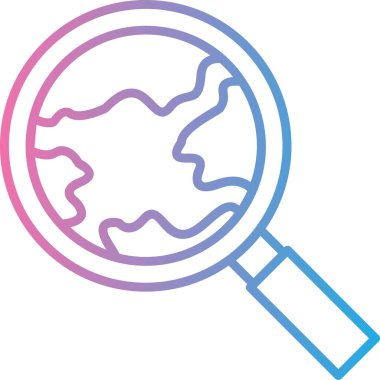 Büyüteç cam ikon vektör çizimi bul