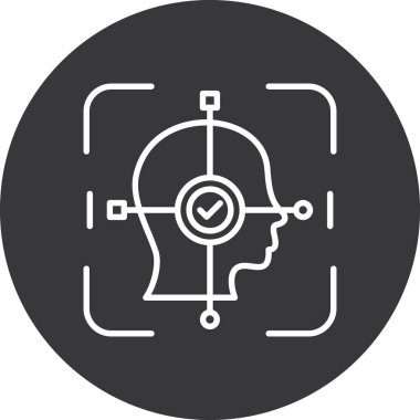 Beyin. Web simgesi basit illüstrasyon