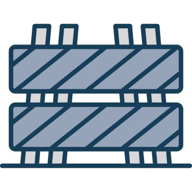 Bariyer Simgesi, vektör illüstrasyonu