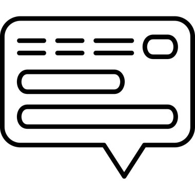 Sohbet mesajı simgesi, özet biçimi