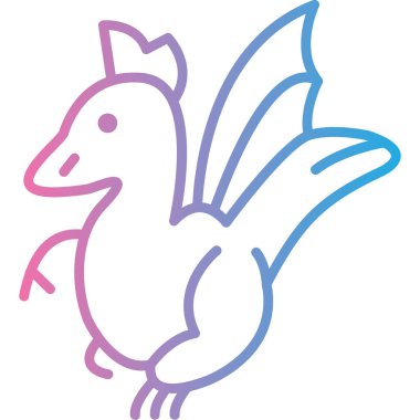 ördek simgesi vektör illüstrasyonu