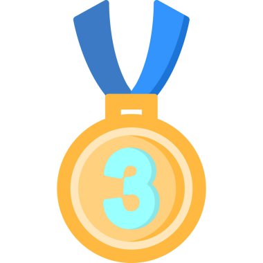 Şampiyonluk kupası ikonu düz stil