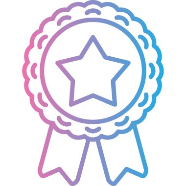 Madalya. Web simgesi basit illüstrasyon