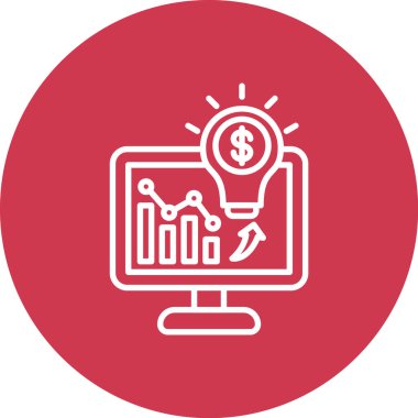 İş ve finans simgesi dolarının vektör illüstrasyonu