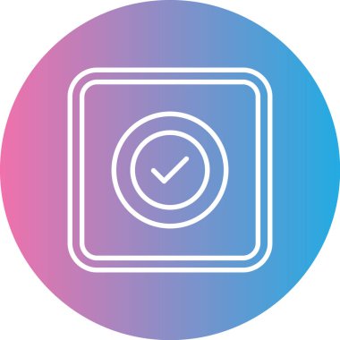 eşsiz kontrol işareti vektör çizgisi simgesi