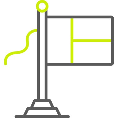 Bayrak. Web simgesi vektör illüstrasyonu