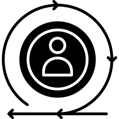 Bir insan simgesinin vektör illüstrasyonu