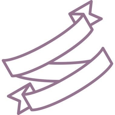 beyaz arkaplanda kurdele, vektör simgesi tasarımı