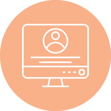 izleyici ikon vektör illüstrasyonu