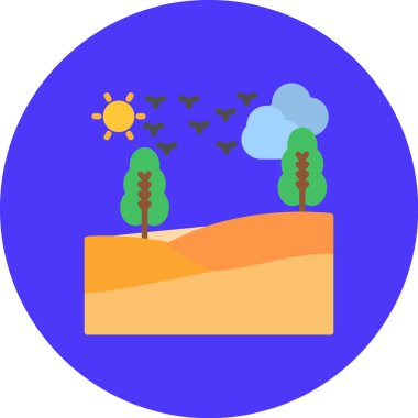 Çemberdeki bir ağacın vektör çizimi