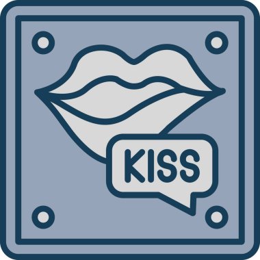 sevgi öpücük vektör simgesi