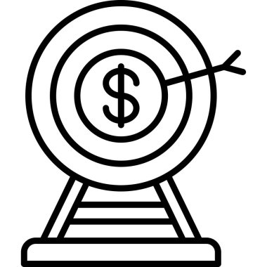 iş para simgesi, vektör illüstrasyonu