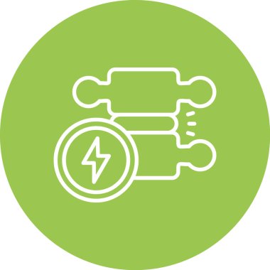 pil yükleme ikonu vektör çizimi