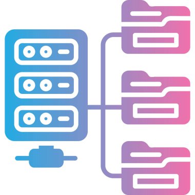 sunucu simgesi. düz tasarım biçimi