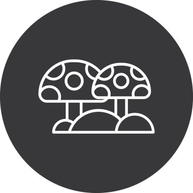 Moda tasarımı izole edilmiş arkaplanda mantar simgesi