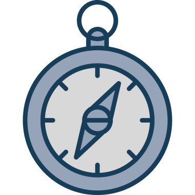 Pusula. Web simgesi vektör illüstrasyonu