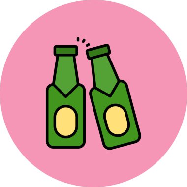 Bira. Web simgesi basit illüstrasyon