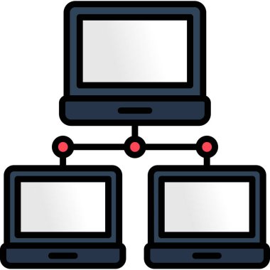 ağ bağlantısı simgesi, vektör illüstrasyonu