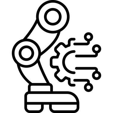 robot. Web simgesi basit illüstrasyon