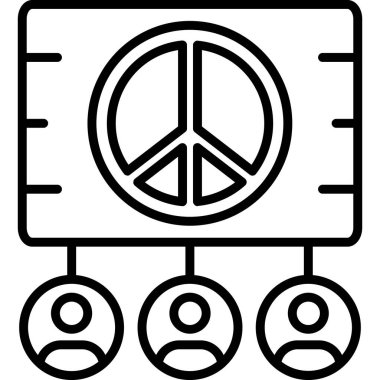 Barış sembolü ana hatlarıyla barış simgesi