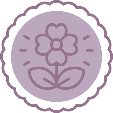 Çiçek simgesi vektör illüstrasyonu