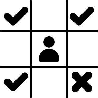 İşaretleme simgesi vektör illüstrasyonunu kontrol et