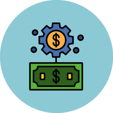 Dolar simgesi vektör illüstrasyonu
