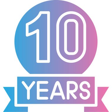 10. yıl dönümü vektör logosu tasarımı.