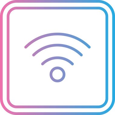 Eşsiz wifi sinyal çizgisi vektör simgesi