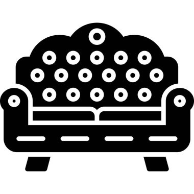 kanepe ikonu vektör illüstrasyonu