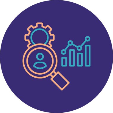Analiz vektörü simgesi modern basit illüstrasyon, grafik ve finans