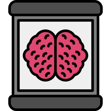 Beyin ikonu. özet çizimi