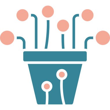 Çiçek. Web simgesi basit illüstrasyon