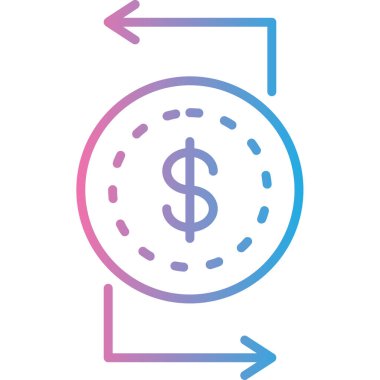 Dolar simgesi vektör illüstrasyonu