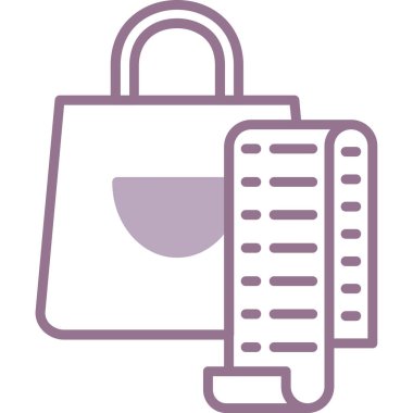 Alışveriş poşeti ikon vektör illüstrasyonu