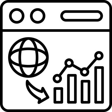 veri analiz grafik simgesi
