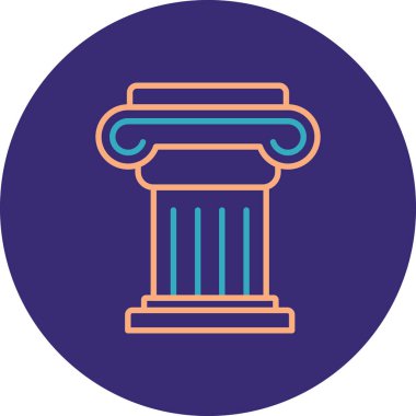 Sütun. Web simgesi vektör illüstrasyonu