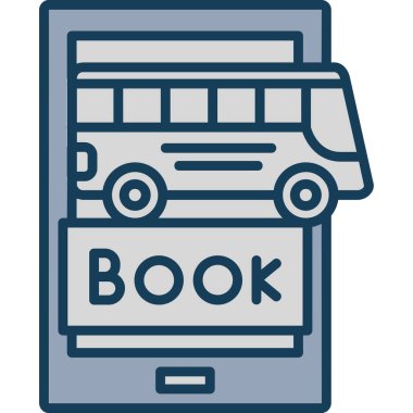 Kitap seyahat simgesi ana hatlarıyla