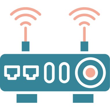 Wi-fi yönlendirici vektör illüstrasyonu