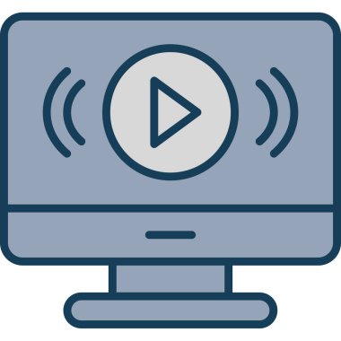 çokluortam oynatıcı simgesi ana hat biçiminde