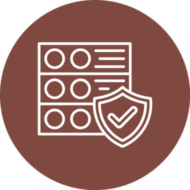 Bir kalkan simgesinin vektör illüstrasyonu