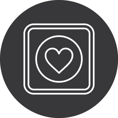 Kalp vektör simgesi modern basit vektör çizimi