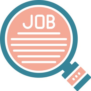 görev araması renkli satır simgesi.