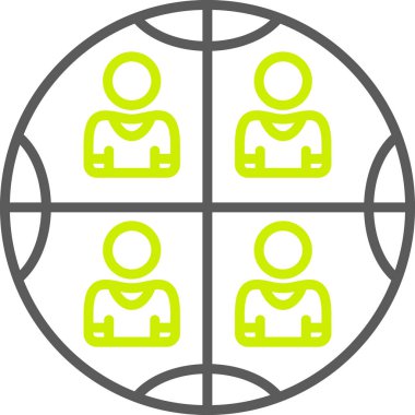 Bir grup insan simgesinin vektör çizimi