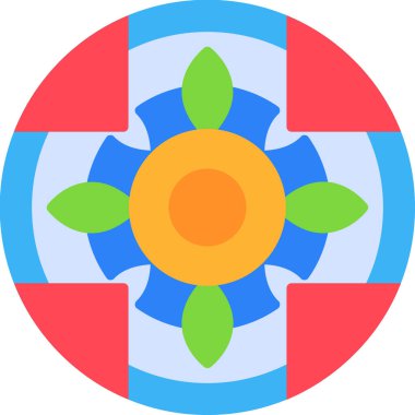 Düz dizaynlı güneş simgesi beyaz arkaplanda izole.